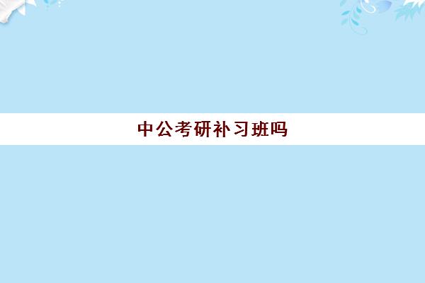 中公考研补习班吗