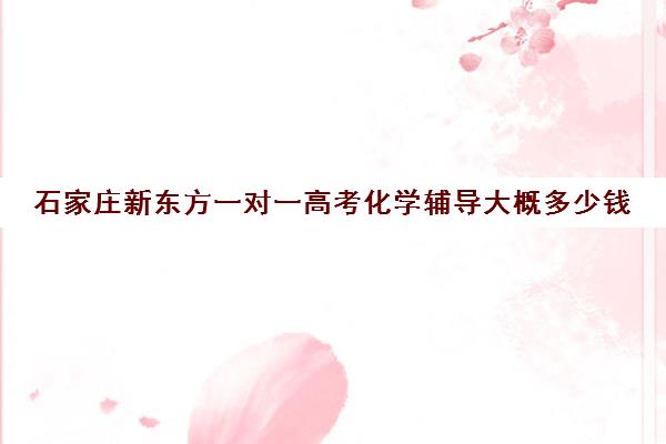 石家庄新东方一对一高考化学辅导大概多少钱(石家庄新东方学费价目表)