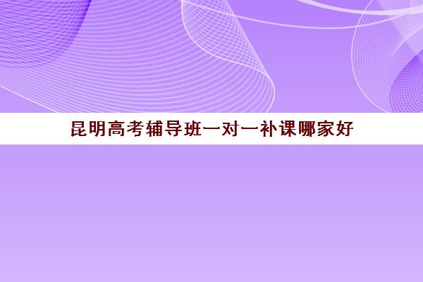 昆明高考辅导班一对一补课哪家好(昆明高三补课哪里最好)