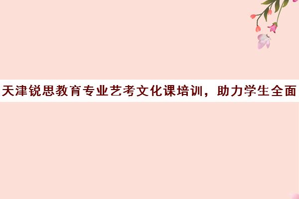 天津锐思教育专业艺考文化课培训，助力学生全面能力提升