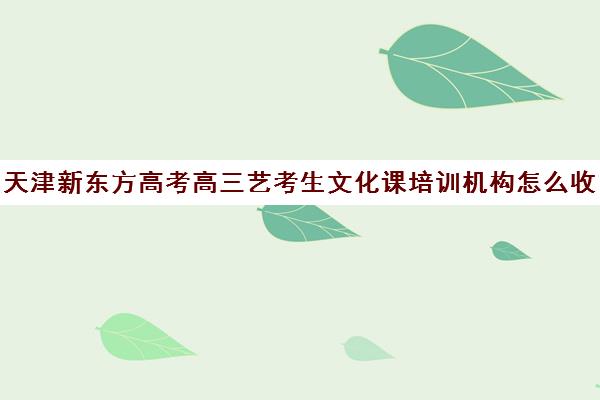 天津新东方高考高三艺考生文化课培训机构怎么收费(艺考生补文化课的机构)