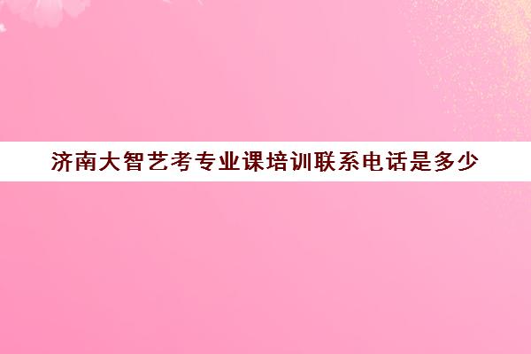 济南大智艺考专业课培训联系电话是多少(艺考多少分能上一本)