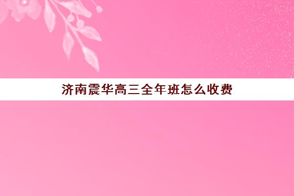 济南震华高三全年班怎么收费(济南震华培训学校怎么样)