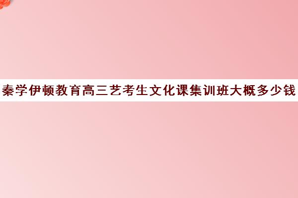 秦学伊顿教育高三艺考生文化课集训班大概多少钱(艺考培训一对一价格多少)