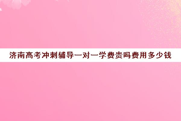 济南高考冲刺辅导一对一学费贵吗费用多少钱(济南高三辅导机构哪家好)