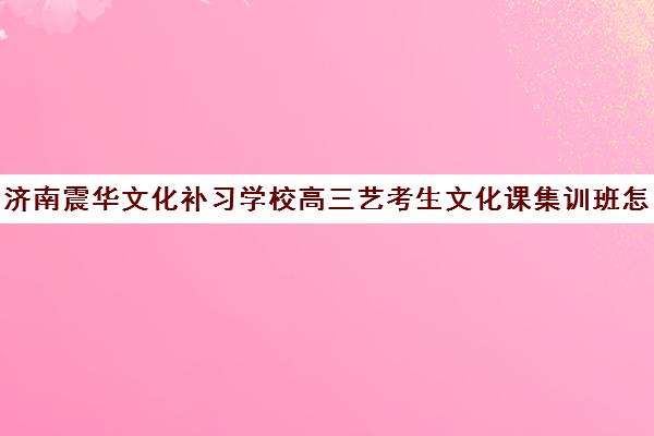 济南震华文化补习学校高三艺考生文化课集训班怎么收费