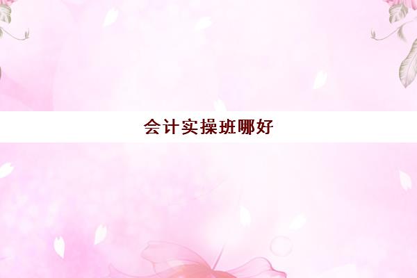 会计实操班哪好(学会计是去培训班还是网上)