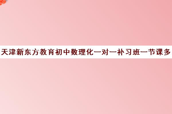 天津新东方教育初中数理化一对一补习班一节课多少钱