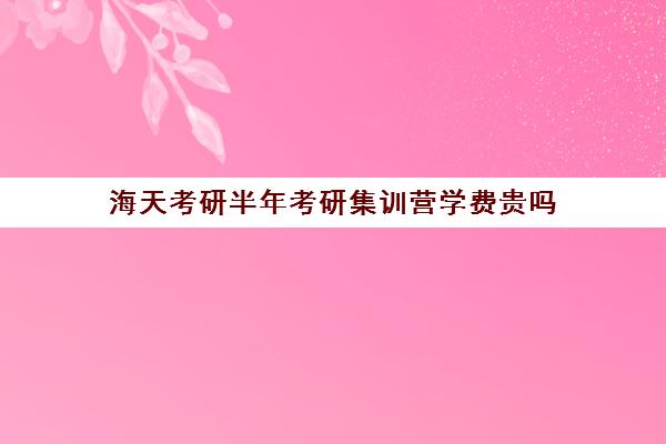 海天考研半年考研集训营学费贵吗（海天考研和新东方考研哪个好）