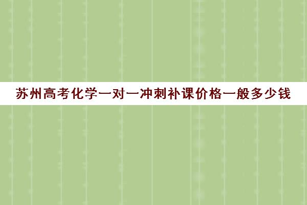 苏州高考化学一对一冲刺补课价格一般多少钱(高三一对一补课一般多少钱一小时)