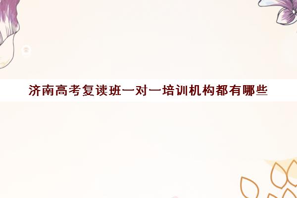 济南高考复读班一对一培训机构都有哪些(山东正规高三复读学校排名)