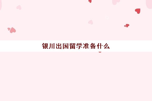 银川出国留学准备什么(留学生出国需要准备清单)