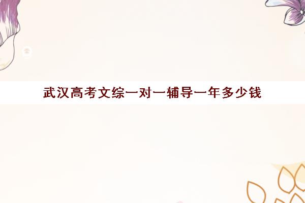 武汉高考文综一对一辅导一年多少钱(文科生复读一年大概能提高多少分)