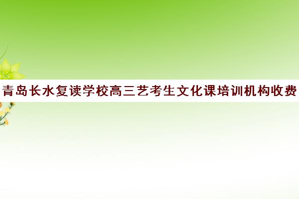 青岛长水复读学校高三艺考生文化课培训机构收费标准一览表(山东高三复读学校哪里最好