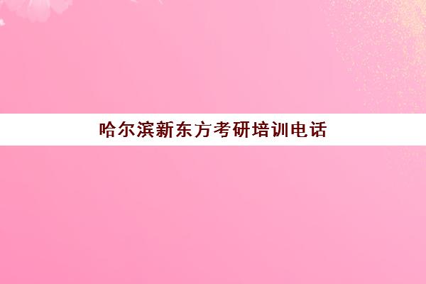 哈尔滨新东方考研培训电话(新东方在线官网考研)