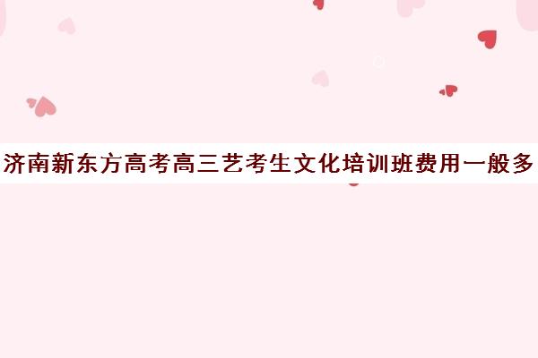 济南新东方高考高三艺考生文化培训班费用一般多少钱(济南新东方高三冲刺班收费价格表