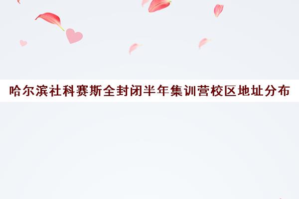 哈尔滨社科赛斯全封闭半年集训营校区地址分布（社科赛斯考研班价格）