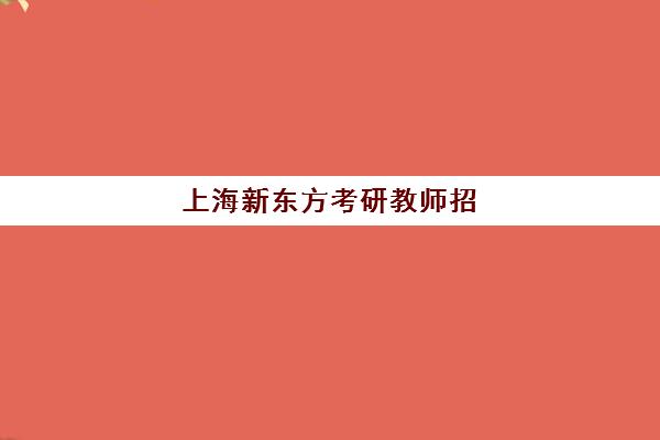 上海新东方考研教师招(新东方考研咨询)