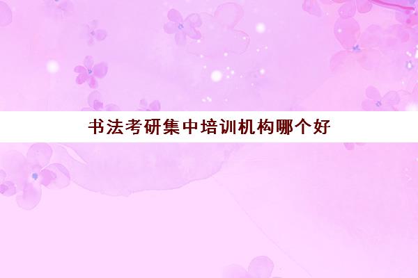 书法考研集中培训机构哪个好(正规硬笔书法培训班)