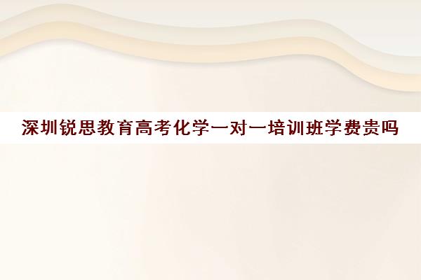 深圳锐思教育高考化学一对一培训班学费贵吗(一对一辅导收费)