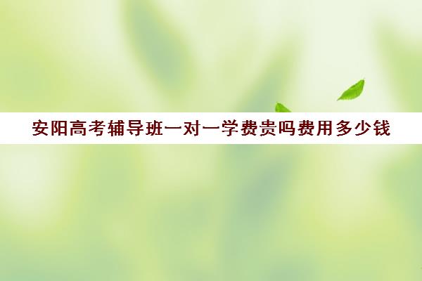 安阳高考辅导班一对一学费贵吗费用多少钱(高考培训机构一年多少钱)