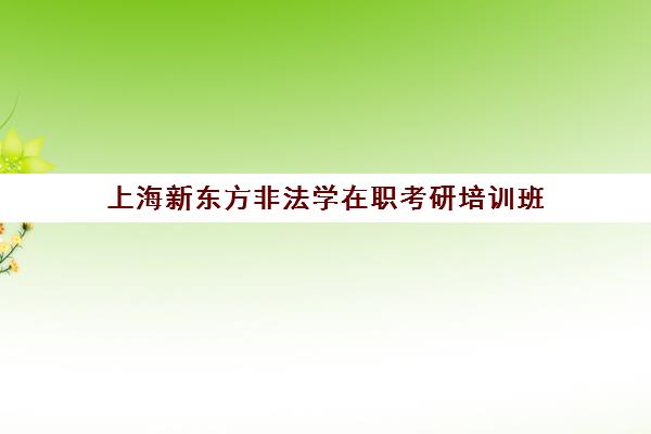 上海新东方非法学在职考研培训班(上海十大考研培训机构)