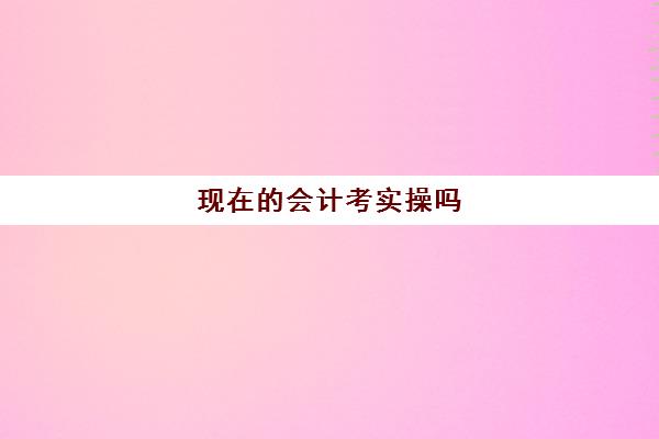 现在的会计考实操吗(会计从业资格证和初级会计的难度)