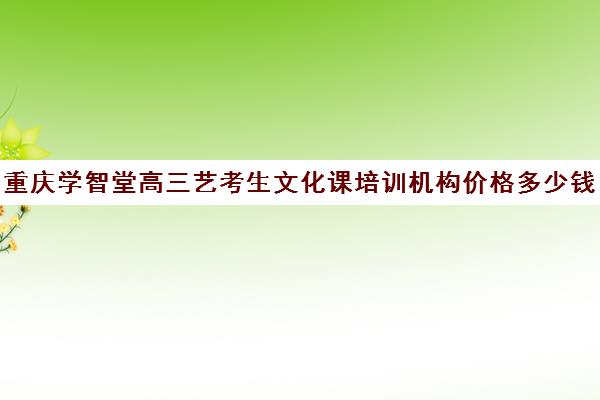 重庆学智堂高三艺考生文化课培训机构价格多少钱(重庆排名前十的艺考培训学校)