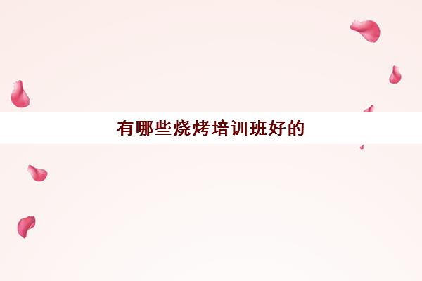 有哪些烧烤培训班好的(温州烧烤培训班要多少钱)