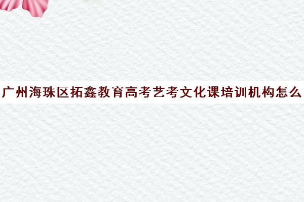 广州海珠区拓鑫教育高考艺考文化课培训机构怎么收费(艺考生补文化课的机构)