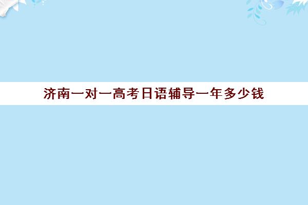 济南一对一高考日语辅导一年多少钱(济南日语培训机构前十名)