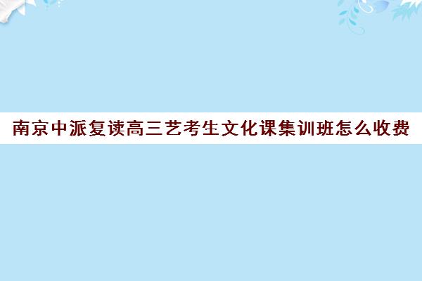 南京中派复读高三艺考生文化课集训班怎么收费(南京高考复读学校排名第一)