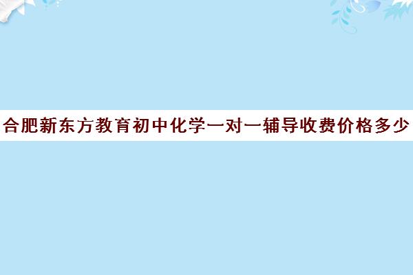 合肥新东方教育初中化学一对一辅导收费价格多少钱(新东方初中数学一对一收费价格表)