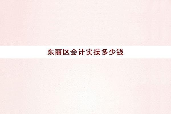 东丽区会计实操多少钱(初级会计证拿到手了,找什么工作)