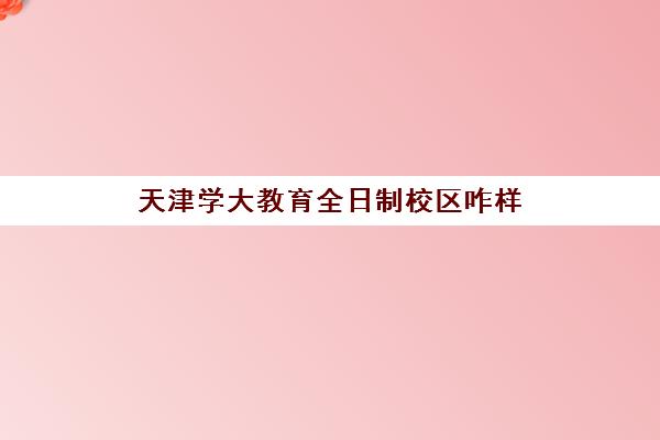 天津学大教育全日制校区咋样(学大教育是干嘛的)