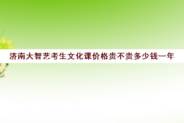 济南大智艺考生文化课价格贵不贵多少钱一年(济南艺术生文化课培训机构哪里好)