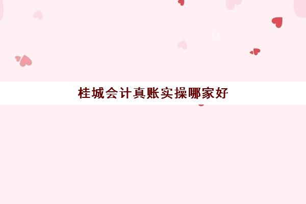 桂城会计真账实操哪家好(会计做账真账实训答案)