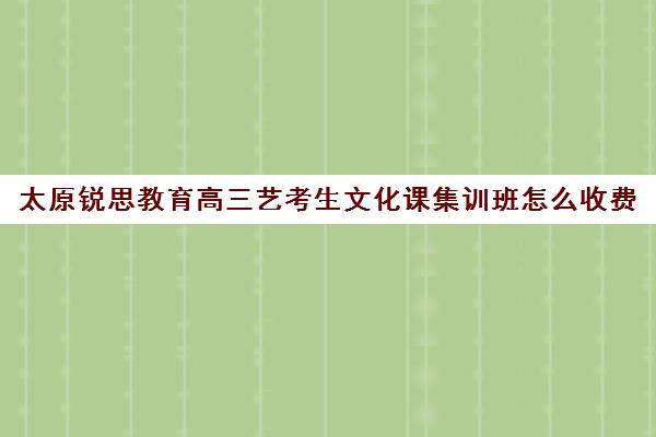 太原锐思教育高三艺考生文化课集训班怎么收费(山西比较好的艺考培训学校)