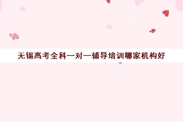 无锡高考全科一对一辅导培训哪家机构好(无锡一对一辅导价格)