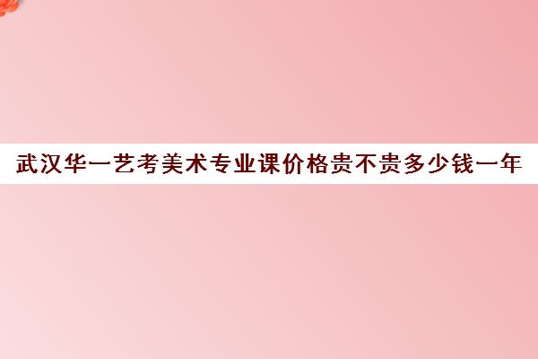 武汉华一艺考美术专业课价格贵不贵多少钱一年(武汉艺校学费一年多少钱)