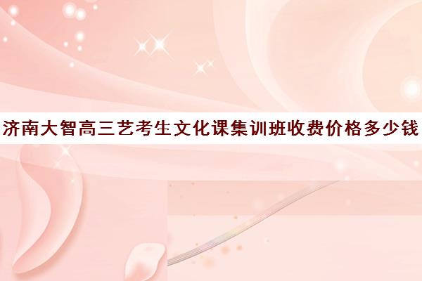 济南大智高三艺考生文化课集训班收费价格多少钱(济南艺考培训学校推荐)