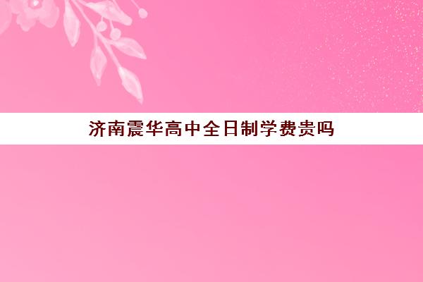 济南震华高中全日制学费贵吗(济南中专学校)