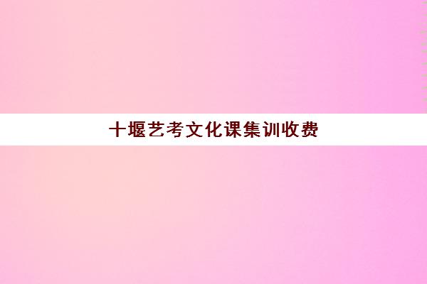 十堰艺考文化课集训收费(湖北艺术学校学费多少)