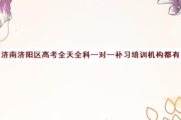 济南济阳区高考全天全科一对一补习培训机构都有哪些