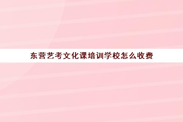 东营艺考文化课培训学校怎么收费(艺考培训收费标准)