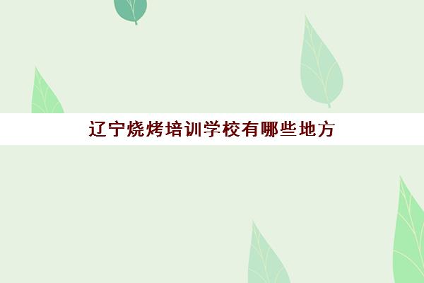 辽宁烧烤培训学校有哪些地方(东北烧烤哪里学最好)