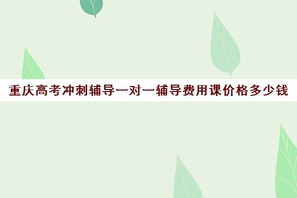 重庆高考冲刺辅导一对一辅导费用课价格多少钱(重庆一对一辅导价格表)