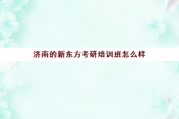 济南的新东方考研培训班怎么样(新东方考研班一般多少钱)