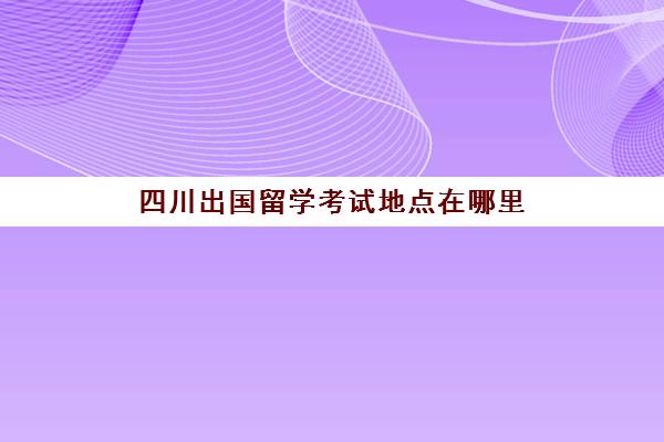 四川出国留学考试地点在哪里(四川外国语大学出国留学项目)