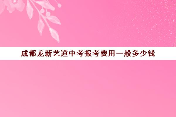 成都龙新艺道中考报考费用一般多少钱(成都最好的艺考培训学校)